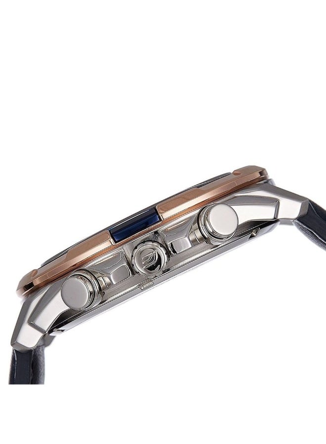 Casio Edifice Men's Blue Leather Chronograph Watch EFR-539L-7CV - Image 4